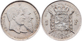 Belgium, 1 Franc 1880, Brussels