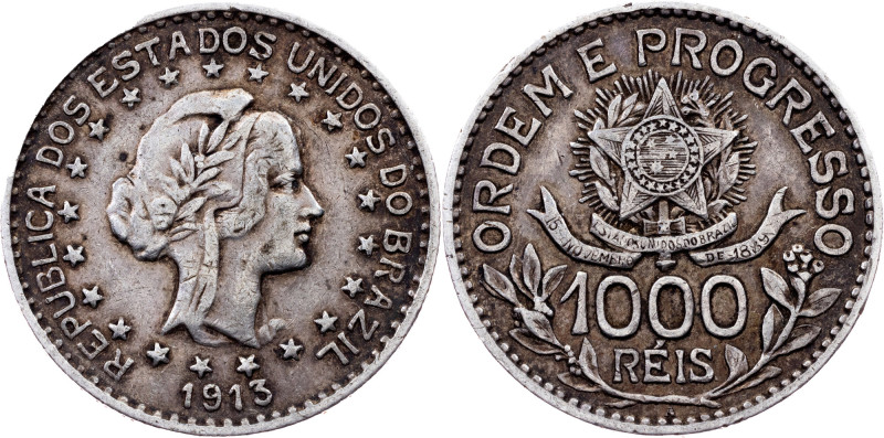 Brazil, 1000 Réis 1913, Berlin Category : Brazil
Country/Region : Brazil
Denom...
