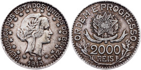 Brazil, 2000 Réis 1913, Berlin