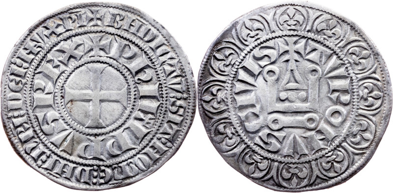 France, 1 Tournois Groschen 1285-1314, Tours Category : France
Country/Region :...
