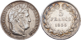 France, 5 Francs 1833, Lille