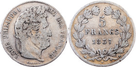 France, 5 Francs 1837, Rouen