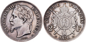 France, 2 Francs 1870, A, Paris