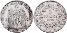 France, 5 Francs 1874, Bordeaux