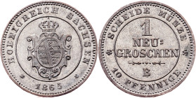 Germany, 1 Neugroschen / 10 Pfennige 1865, B