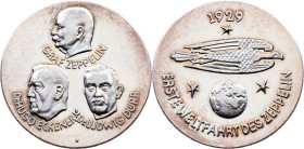 Germany, Medal auf die Erste Weltfahrt des Zeppelin 1929