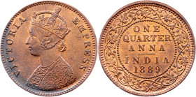 India, 1/4 Anna 1889, Calcutta