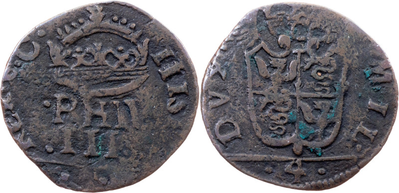 Italy, 4 Soldi 1608, Milan Category : Italy
Country/Region : Duchy of Milan
Ru...