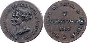 Italy, 3 Centesimi 1806, Florence