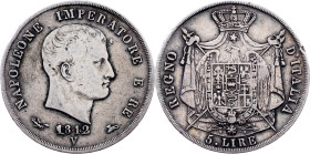 Italy, 5 Lire 1812, V, Venice