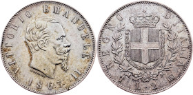 Italy, 2 Lire 1863, Turin