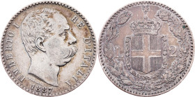 Italy, 2 Lire 1887, Rome
