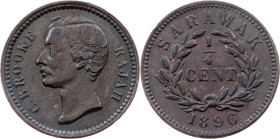 Sarawak, 1/4 Cent 1896, Heaton