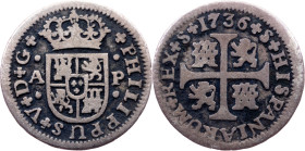 Spain, 1/2 Real 1736