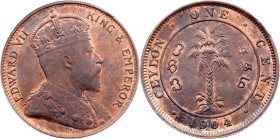 Sri Lanka, 1 Cent 1904, Calcutta