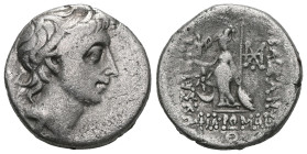 Greek KINGS OF CAPPADOCIA. Ariarathes VI Epiphanes Philopator, circa 130-116 BC. Drachm (Silver) Dated RY 10 (= 121/0 BC) Mint C (Komana). Laureate he...