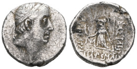GREEK COINS KINGS of CAPPADOCIA.Ariobarzanes I Philoromaios.(96-63 BC).Eusebeia Mazaka.Drachm. Obv : Diademed head right. Rev : ΒΑΣΙΛΕΩΣ / ΑΡΙΟΒΑΡZΑΝΟ...