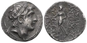 Greek Seleukid Kingdom. Antiochos VII Euergetes. 138-129 B.C. AR drachm . Antioch mint. Diademed head of Antiochos VII right / ΒΑΣΙΛΕΩΣ / ΑΝΤΙΟΧΟΥ - Ε...