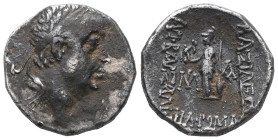 GREEK COINS KINGS of CAPPADOCIA.Ariobarzanes I Philoromaios.(96-63 BC).Eusebeia Mazaka.Drachm. Obv : Diademed head right. Rev : ΒΑΣΙΛΕΩΣ / ΑΡΙΟΒΑΡZΑΝΟ...