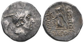 GREEK COINS KINGS of CAPPADOCIA.Ariobarzanes I Philoromaios.(96-63 BC).Eusebeia Mazaka.Drachm. Obv : Diademed head right. Rev : ΒΑΣΙΛΕΩΣ / ΑΡΙΟΒΑΡZΑΝΟ...