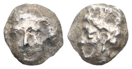 Cilicia. Uncertain mint. AR Obol, 4th century BC. Obv. Head of Herakles facing slightly left, wearing lion skin headdress. Rev. Head of Aphrodite left...