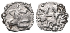GREEK COINS LYCAONIA.Laranda.(Circa 324-323 BC).Obol. Obv : Baaltars seated left, holding grain ear, bunch of grapes, and scepter. Rev : Forepart of w...
