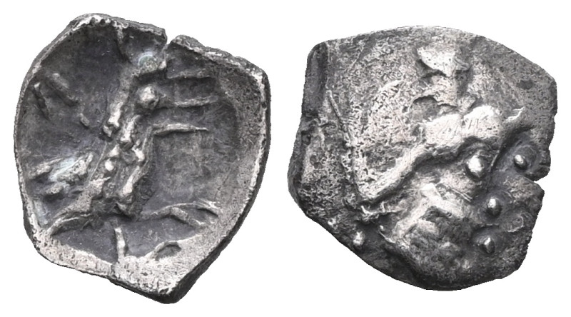 GREEK COINS 
LYCAONIA.Laranda.(Circa 324-323 BC).Obol. 
Obv : Baaltars seated ...