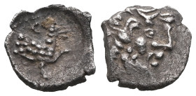 Greek  Lycaonia, Laranda, AR obol (Silver), ca. 324/3 BC. Obv: Head of Heracles right. Rev: Forepart of wolf to right, Λ above. Ref: SNG Levante 227 (...