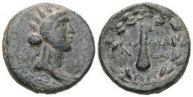 Greek PONTOS. Comana. Pseudo-autonomous. Time of Caligula (37-41). Ae. Dated year 6 (39/40). Radiate head of Helios right. Rev: ς / KO - MA / N - ΩΝ./...