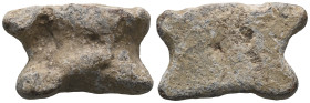Roman Republican Anonymous. 6th-4th centuries BC. Æ Aes Formatum . Irregular cast bronze in the shape of an astragalos. ICC p. 76, 6. The game of knuc...