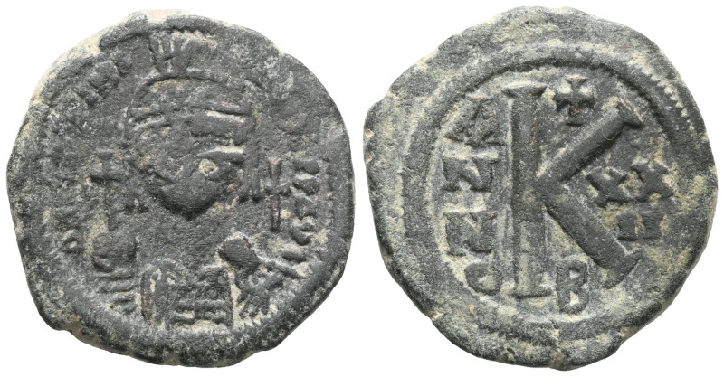 Byzantine 
Justinian I, 527-565. Half Follis (Bronze), Theoupolis (Antiochia), ...