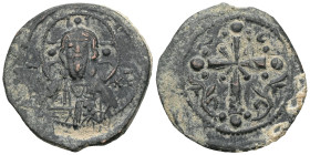 Byzantine Anonymous , attributed to Nicephorus III) ca 1078-1081 AE Nimbate bust of Christ facing Rev: Latin cross with X at center, SBV 1889; DOC 15
