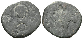 Byzantine Nicephorus III Botaniates (1078-1081) AE follis (Bronze) Constantinople. Obv: IC-XC, three-quarter length figure of Christ standing facing, ...