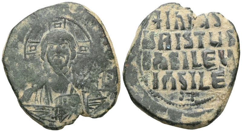 Byzantine Basil II and Constantine VIII (976-1028) Class A2 anonymous AE follis ...