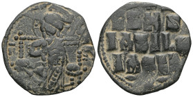 Byzantine Coins ANONYMOUS FOLLIS.Romanus III.(1028-1034).Constantinople.Ae. Obv : + ЄMMANOVH / IC - XC. Facing bust of Christ Pantokrator. Rev : + IS ...