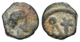 Byzantine Coins JUSTINIAN I (527-565). Pentanummium. Cherson. Obv: D N IVSTINIANVS P P AVG. Diademed, draped and cuirassed bust right. Rev: Monogram o...