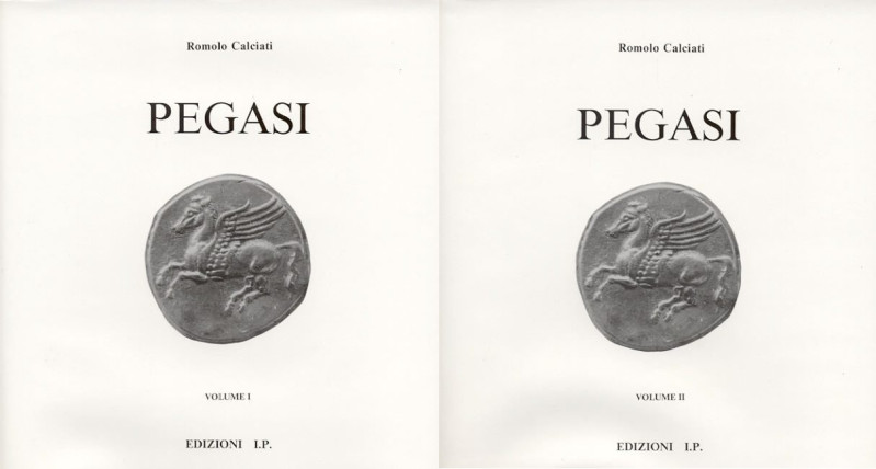 Calciati, R. PEGASI. Mortara 1990. Vollständiges Set aus 2 Bänden mit insgesamt ...