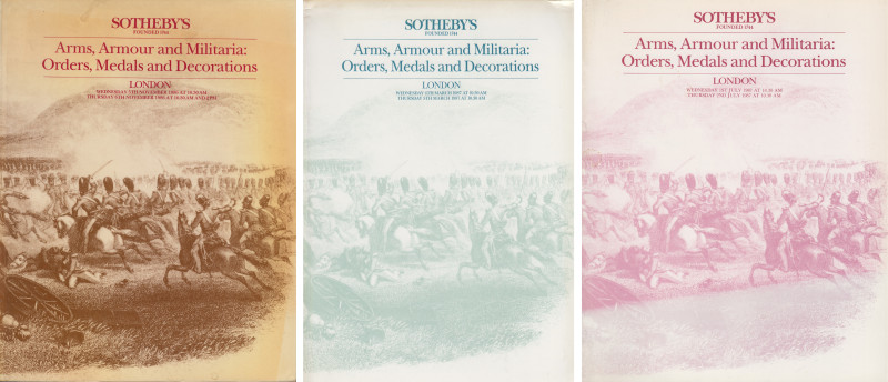 Sotheby’s London. Auktionen vom 5.-6. November 1986, 4.-5. März 1987 & 1.-2. Jul...