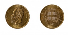 Vittorio Emanuele II (1861-1878) 
20 Lire 1866 - Zecca: Torino - Diritto: effigie del Re a sinistra - Rovescio: stemma di Casa Savoia coronato e circ...