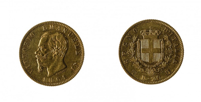 Vittorio Emanuele II (1861-1878) 
Insieme di 6 esemplari da 20 Lire senza ripet...