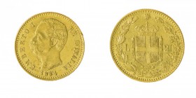 Umberto I (1878-1900) 
Insieme di 8 esemplari da 20 Lire senza ripetizioni - Presenti le seguenti date: 1879, 1883, 1884, 1889, 1890, 1891, 1893 e 18...