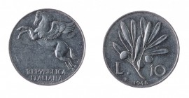 Repubblica Italiana 
Serie dei quattro valori (1, 2, 5 e 10 Lire) 1946 - Zecca: Roma - Leggeri segni di contatto, ma di qualità generale molto buona ...