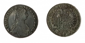 Austria e Sacro Romano Impero 
Maria Teresa (1740-1780) - Tallero 1763 - Zecca: Vienna - Diritto: busto di Maria Teresa a destra - Rovescio: aquila b...