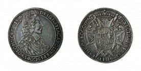 Austria e Sacro Romano Impero 
Olmutz - Karl III (1695-1711) - Tallero 1704 - Diritto: busto del Vescovo a destra - Rovescio: stemma coronato - gr. 2...