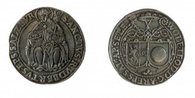 Austria e Sacro Romano Impero 
Salzburg - Wolf Dietrich von Raitenau (1587-1612) - Tallero senza data - Diritto: San Ruperto seduto di fronte - Roves...