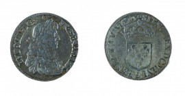 Francia 
Luigi XIV (1643-1715) - Scudo “au buste juvénile” 1670 - Zecca: Rennes - Diritto: testa laureata del Re a destra - Rovescio: stemma coronato...