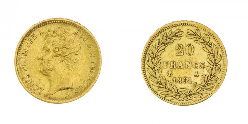 Francia 
Luigi Filippo I (1830-1848) - 20 Franchi 1831 - Zecca: Parigi - Diritt...