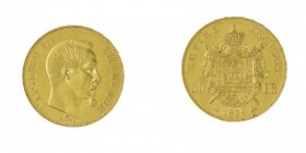Francia 
Napoleone III (1852-1870) - 50 Franchi 1856 - Zecca: Parigi - Diritto: effigie di Napoleone III a destra - Rovescio: stemma napoleonico entr...