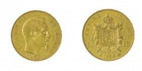Francia 
Napoleone III (1852-1870) - 50 Franchi 1856 - Zecca: Parigi - Diritto: effigie di Napoleone III a destra - Rovescio: stemma napoleonico entr...