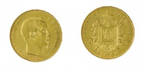 Francia 
Napoleone III (1852-1870) - 50 Franchi 1858 - Zecca: Parigi - Diritto: effigie di Napoleone III a destra - Rovescio: stemma napoleonico entr...